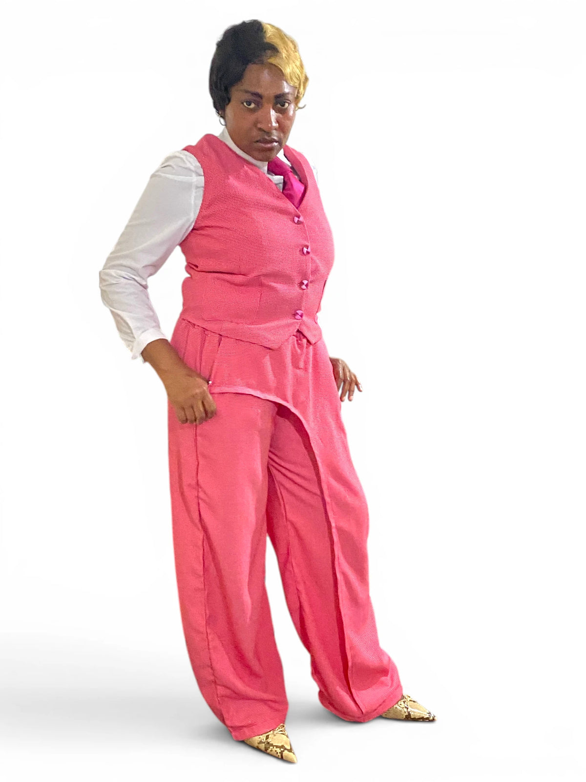 Jefa Wrap Pink Trouser