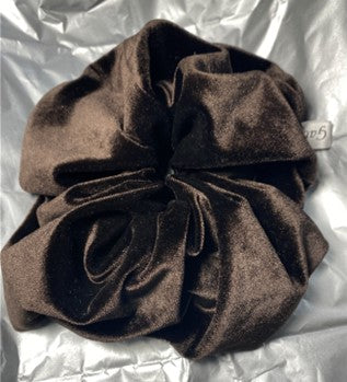 Coffee Brown Hair Scrunchies quality Velvet Soft Bobbles Elastic Hair Bands Holder, Girls UK.