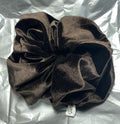 Coffee Brown Hair Scrunchies quality Velvet Soft Bobbles Elastic Hair Bands Holder, Girls UK.