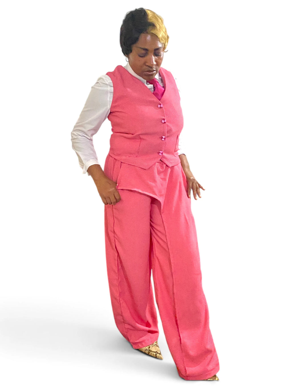 Jefa Wrap Pink Trouser