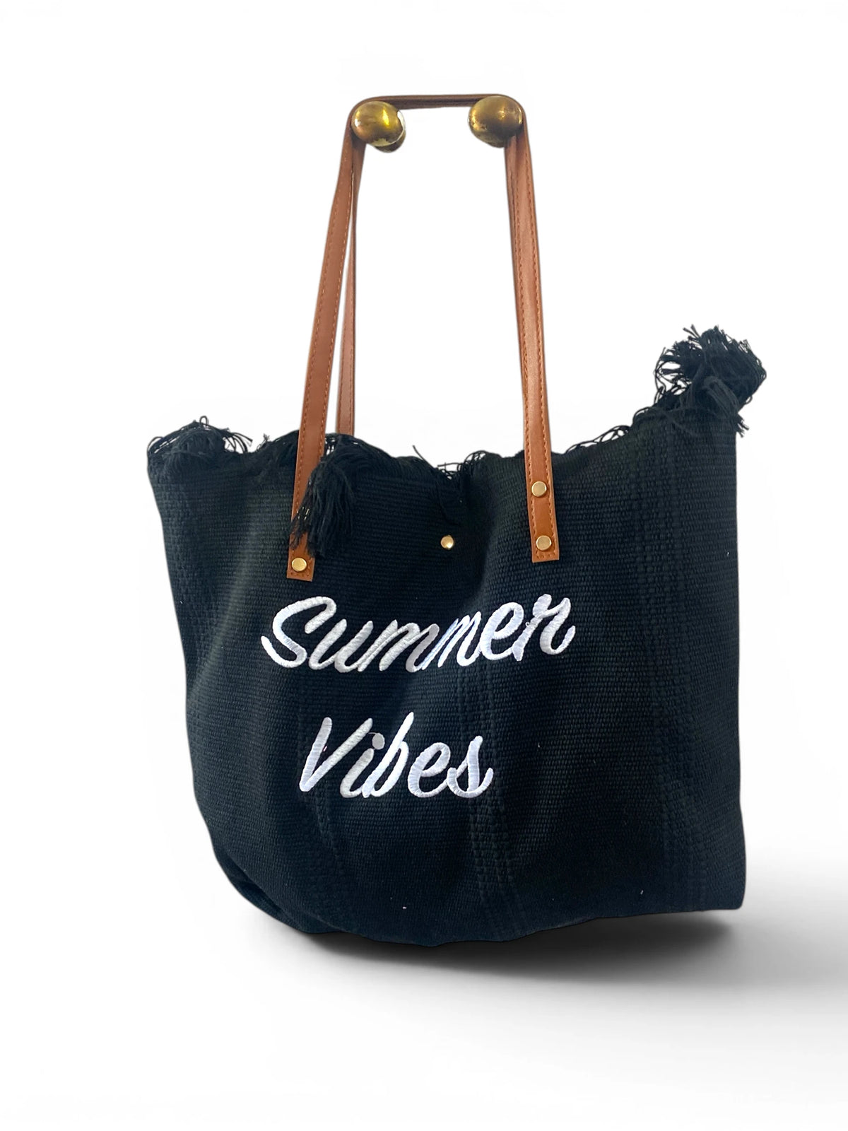 Large Embroidered Letter Women’s Canvas Bag