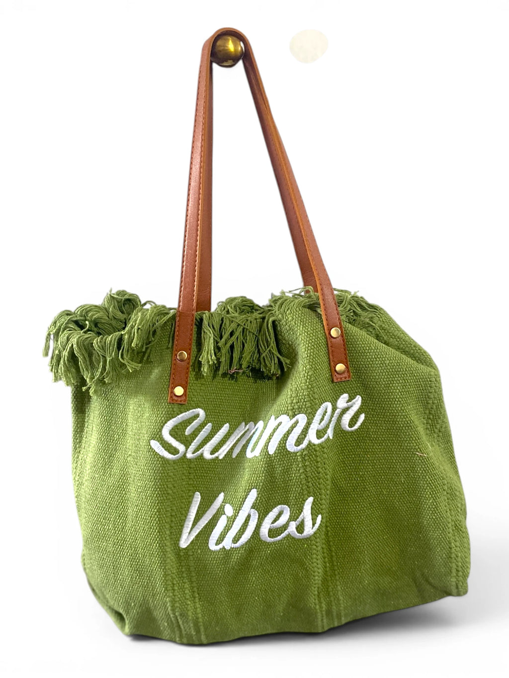 Large Embroidered Letter Women’s Canvas Bag