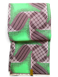 6 Yards African Print Fabric – Cotton Blend  Print | Green, Brown & White