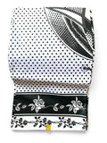 6 Yards African Print Fabric – Cotton Blend  Wax Print | Black &amp; White Floral Geometric Design