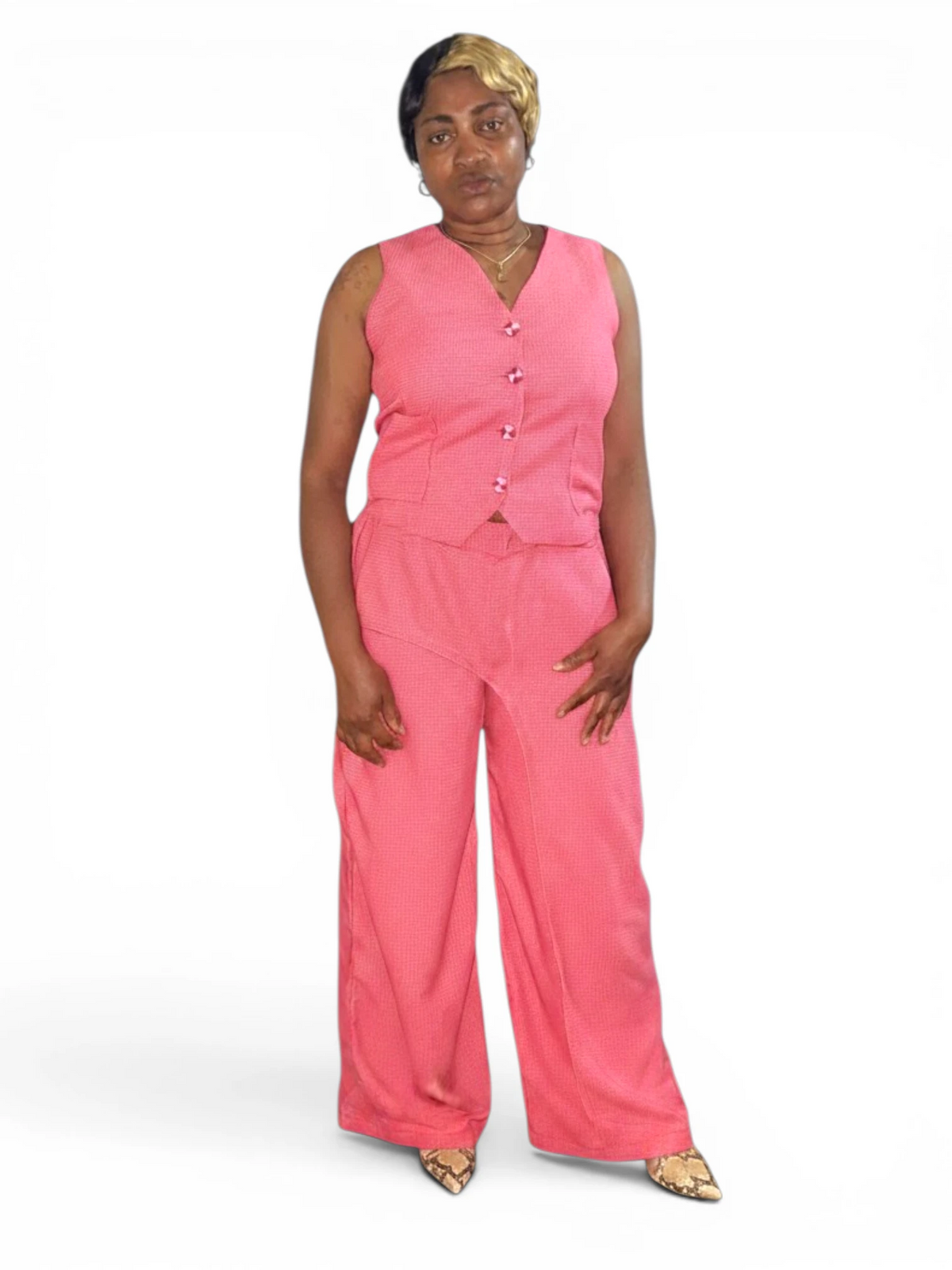 Jefa Wrap Pink Trouser
